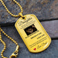 Dog Tag Necklace, GIFT TO DAUGHTER from Dad - Lion Silver or Gold