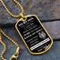 Dog Tag Necklace, GIFT TO SON - This Old Lion