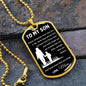 Dog Tag Necklace, GIFT TO SON from Mom - Always Remember I Love You Black