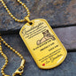 Dog Tag Necklace, GIFT TO GRANDDAUGHTER from Grandma - Lioness Silver or Gold