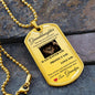 Dog Tag Necklace, GIFT TO GRANDDAUGHTER from Grandpa - Lion Silver or Gold