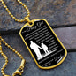 Dog Tag Necklace, GIFT TO BABY GIRL from Dad - Always Remember I Love You Blackl