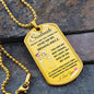 Dog Tag Necklace, GIFT TO SOULMATE - Skeleton Silver or Gold