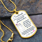 Dog Tag Necklace, GIFT TO SOULMATE - Skeleton White