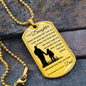 Dog Tag Necklace, GIFT TO DAUGHTER from Dad - Always Remember Silver