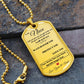 Dog Tag Necklace, GIFT TO NEICE from Aunt - Silver