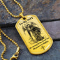 Dog Tag Necklace, Gift to Son - Saint Michael Silver / Gold