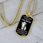 Dog Tag Necklace, Memorial Gift for Son or Daughter, Sympathy Gift - Loss of Father, Dad , Black/Gold