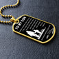 Dog Tag Necklace, GIFT TO SON from Mom - Always Remember I Love You Black