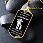 Dog Tag Necklace, Memorial Gift for Son or Daughter, Sympathy Gift - Loss of Father, Dad , Black/Gold