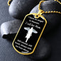 Dog Tag Necklace, Memorial Gift for Son or Daughter - Loss of Mother, Mom , Black