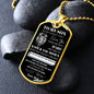 Dog Tag Necklace, GIFT TO SON from Dad - Lion2 Always Have Your Back