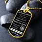 Dog Rag Necklace, Gift to Granddaughter from Grandpa - This Old Lion Black