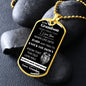 Dog Tag Necklace, Gift to Grandson from Grandpa - This Old Lion