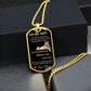 Dog Tag Necklace, GIFT TO SON from Mom - Lioness Black
