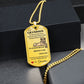 Dog Tag Necklace, GIFT TO GRANDSON from Grandma - Lioness Silver or Gold