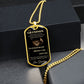 Dog Tag Necklace, GIFT TO GRANDSON from Grandpa - Lion Black
