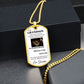 Dog Tag Necklace, GIFT TO GRANDSON from Grandpa - Lion White