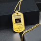 Dog Tag Necklace, GIFT TO GRANDSON from Grandpa - Lion Silver or Gold