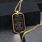 Dog Tag Necklace, GIFT TO SOULMATE - Black and Gold