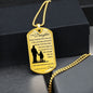 Dog Tag Necklace, GIFT TO DAUGHTER from Dad - Always Remember Silver