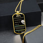 Dog Tag Necklace, Gift to Son from Dad - Hands