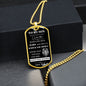 Dog Tag Necklace, GIFT TO SON - This Old Lion
