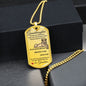 Dog Tag Necklace, GIFT TO GRANDDAUGHTER from Grandma - Lioness Silver or Gold