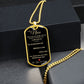 Dog Tag Necklace, GIFT TO NIECE from Aunt - Black