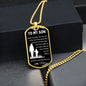 Dog Tag Necklace, GIFT TO SON from Mom - Always Remember I Love You Black