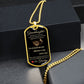 Dog Tag Necklace, GIFT TO GRANDDAUGHTER from Grandpa - Lion Black