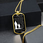 Dog Tag Necklace, GIFT TO BABY GIRL from Dad - Always Remember I Love You Blackl