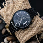 Customized Black Chronograph Watch -  Groomsmen Watch, Mens Watch, Boyfriend Gift, Gift for Dad