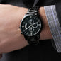 Customized Black Chronograph Watch -  Groomsmen Watch, Mens Watch, Boyfriend Gift, Gift for Dad