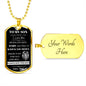 Dog Tag Necklace, GIFT TO SON - This Old Lion