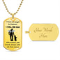 Dog Tag Necklace, Memorial Gift for Son or Daughter, Sympathy Gift - Loss of Father, Dad , Silver/Gold