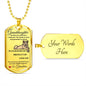 Dog Tag Necklace, GIFT TO GRANDDAUGHTER from Grandma - Lioness Silver or Gold