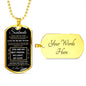 Dog Tag Necklace, GIFT TO SOULMATE - Black and Gold