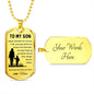Dog Tag Necklace, GIFT TO SON from Mom - Always Remember Silver