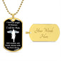 Dog Tag Necklace, Memorial Gift for Son or Daughter - Loss of Mother, Mom , Black
