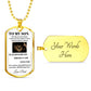 Dog Tag Necklace, GIFT TO SON from Dad - Lion White