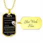 Dog Tag Necklace, Gift to Son from Dad - Hands