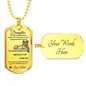 Dog Tag Necklace, GIFT TO DAUGHTER from Mom - Lioness Silver
