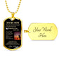 Dog Tag Necklace, GIFT TO SON from Mom - Protect You