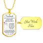 Dog Tag Necklace, GIFT TO SOULMATE - Skeleton White