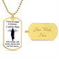 Dog Tag Necklace, Memorial Gift for Son or Daughter - Loss of Mother, Mom , Silver/Gold