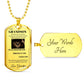Dog Tag Necklace, GIFT TO GRANDSON from Grandpa - Lion Silver or Gold