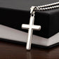 Stainless Cross Necklace/Ball and Chain, Gift to Grandson from Grandpa