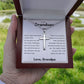 Stainless Cross Necklace/Ball and Chain, Gift to Grandson from Grandpa