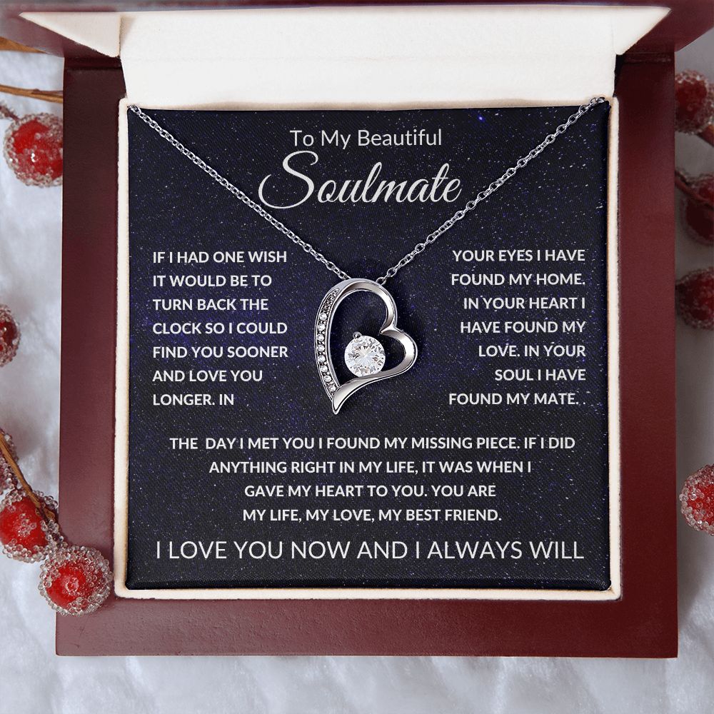 Forever Love Necklace, Gift to Soulmate, Space - Valentines, Birthday, Anniversary, Christmas